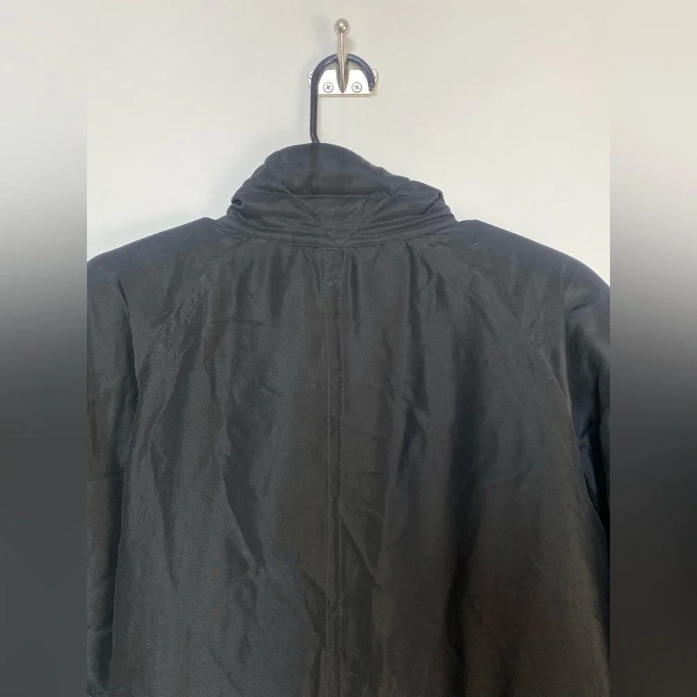 J. Peterman Silk‎ Oversized Overcoat Size Medium Black - Picture 7 of 10